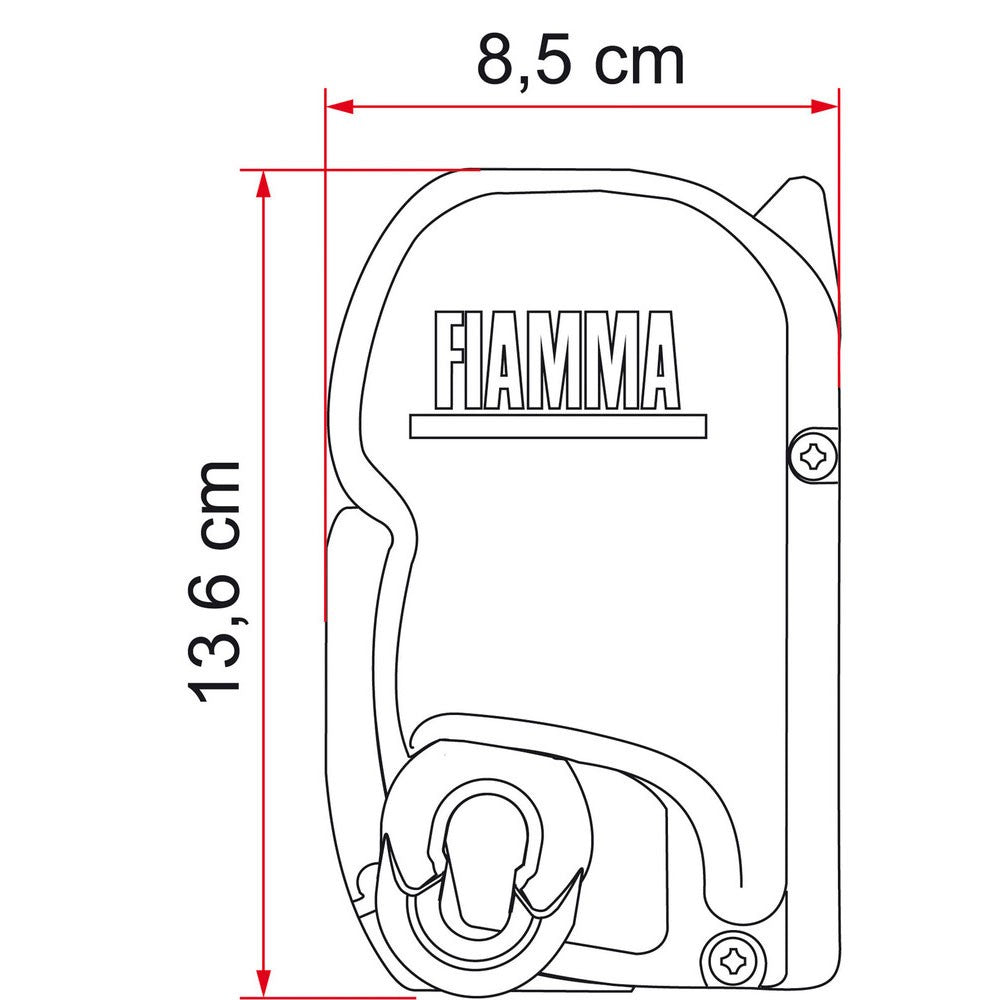  Fiamma F45 S 300 Cassetteluifel Polar White - Royal Grey