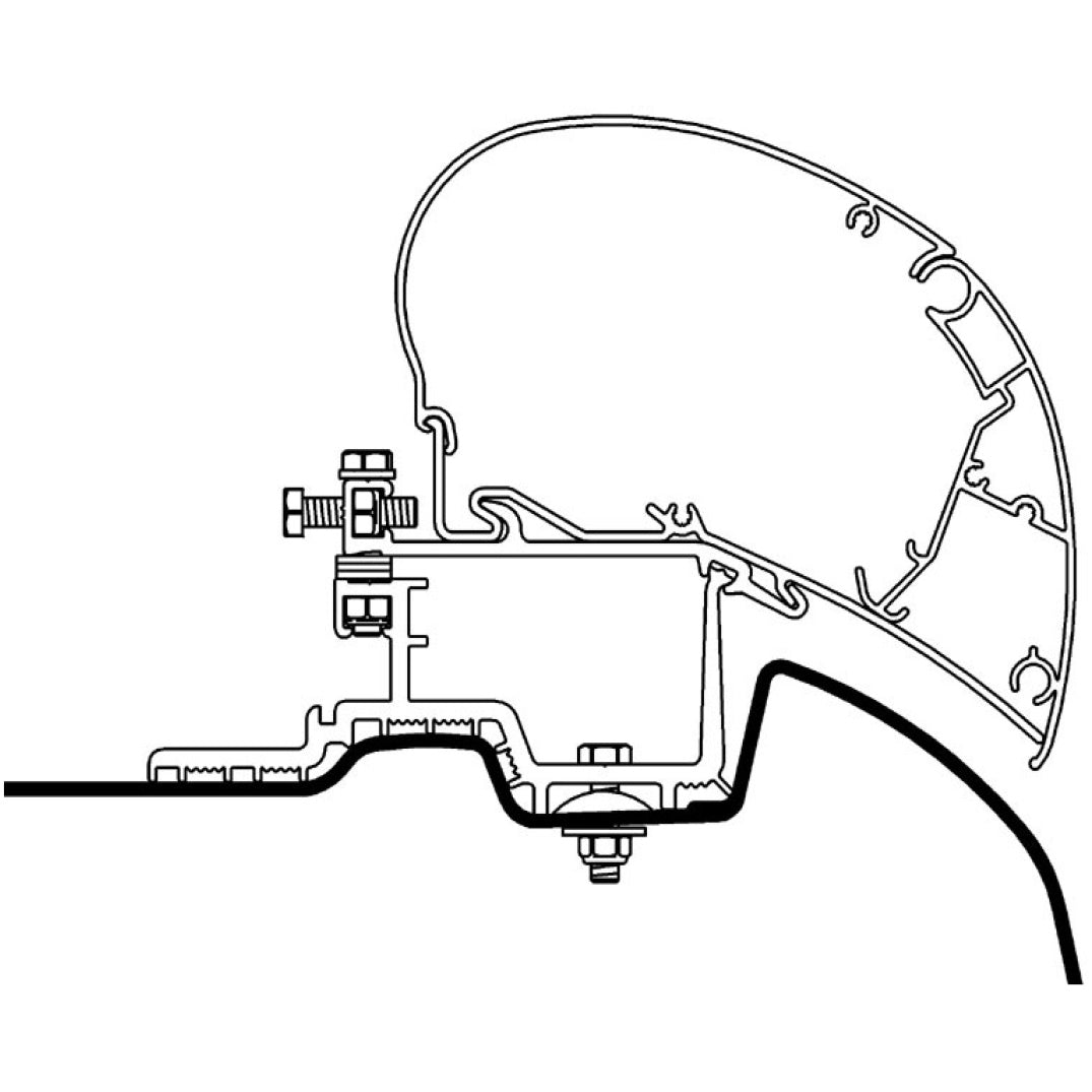  Thule Omnistor Sprinter Crafter H2 Dakadapter
