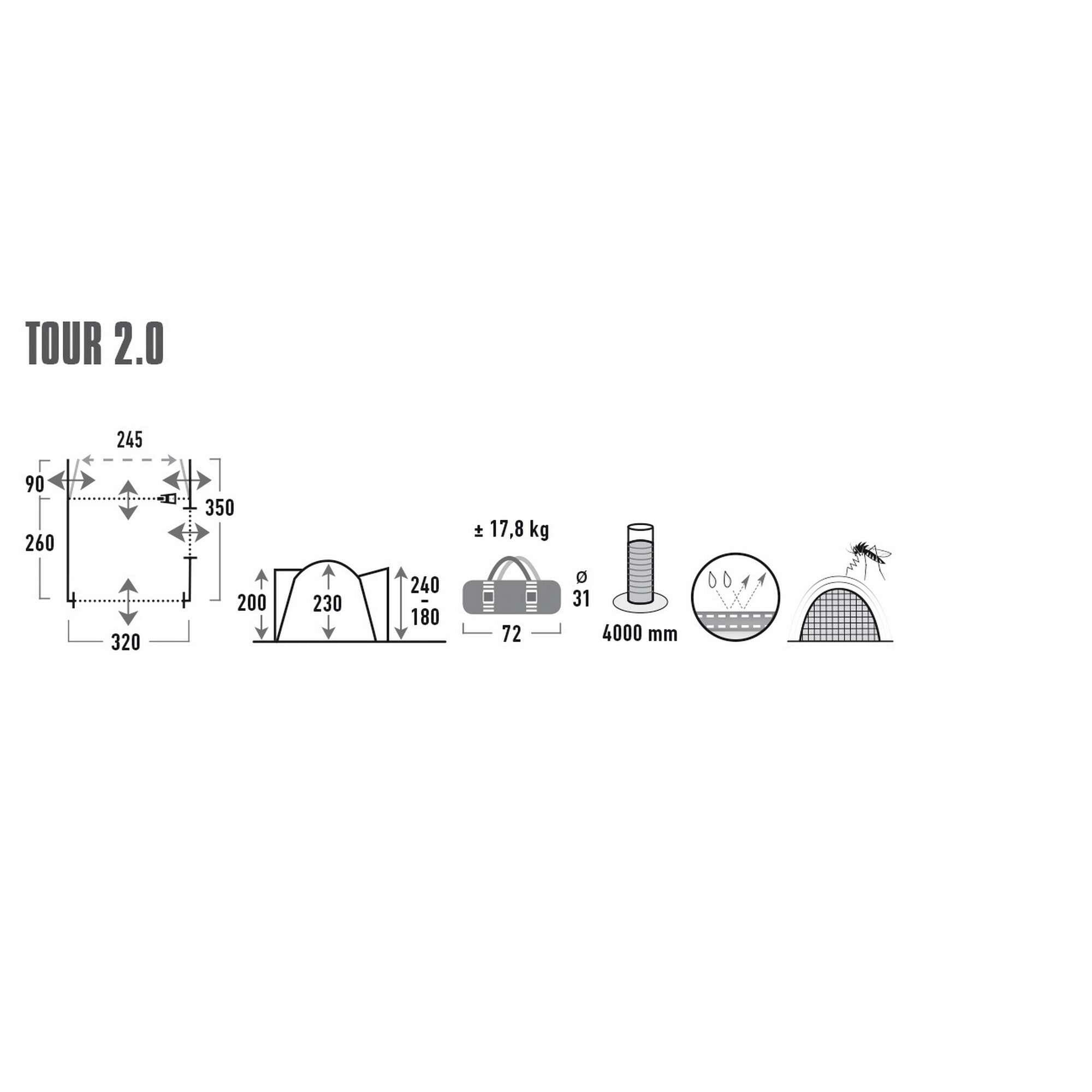  High Peak Tour 2.0 Bustent