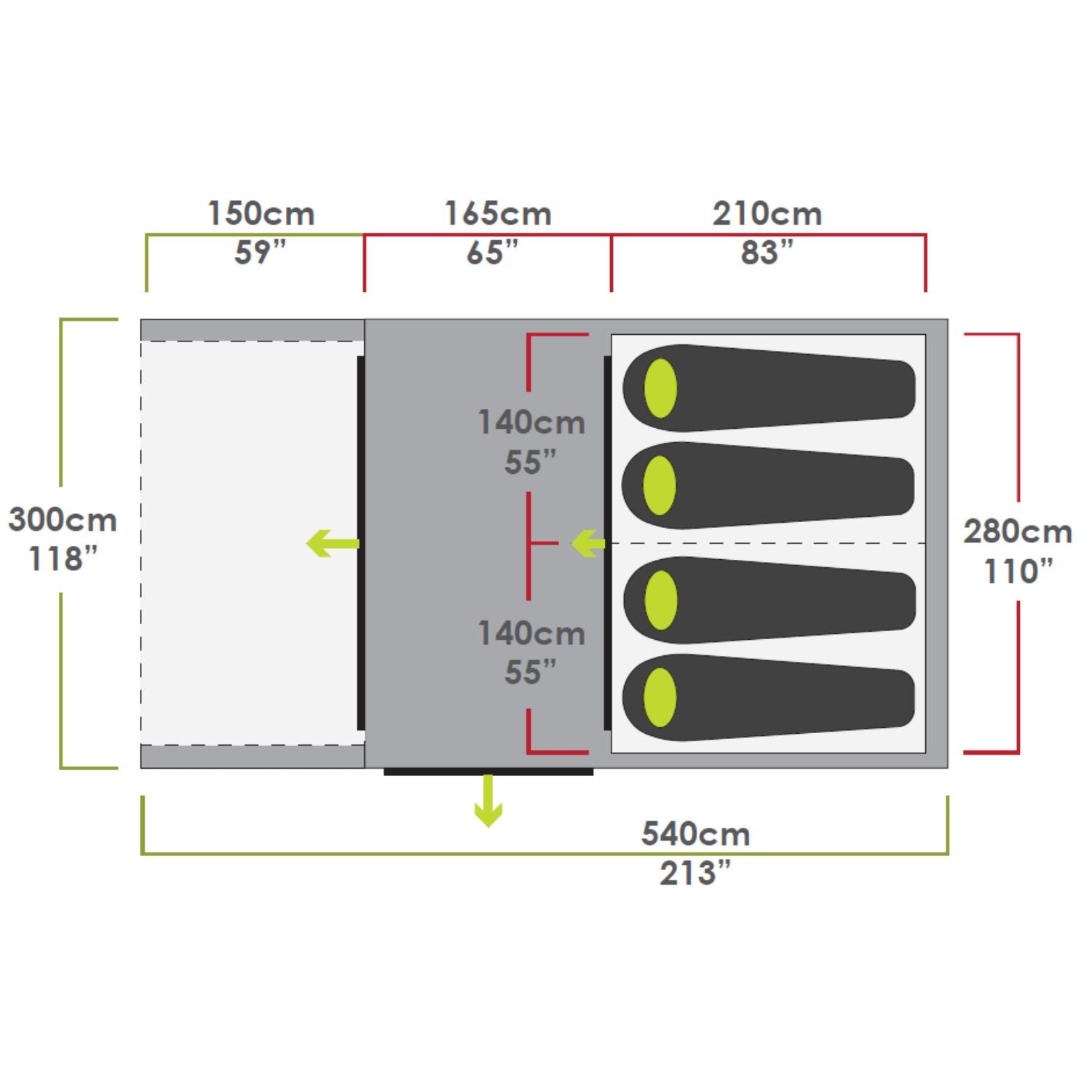  Zempire EVO TM V2 Opblaasbare Tent Green