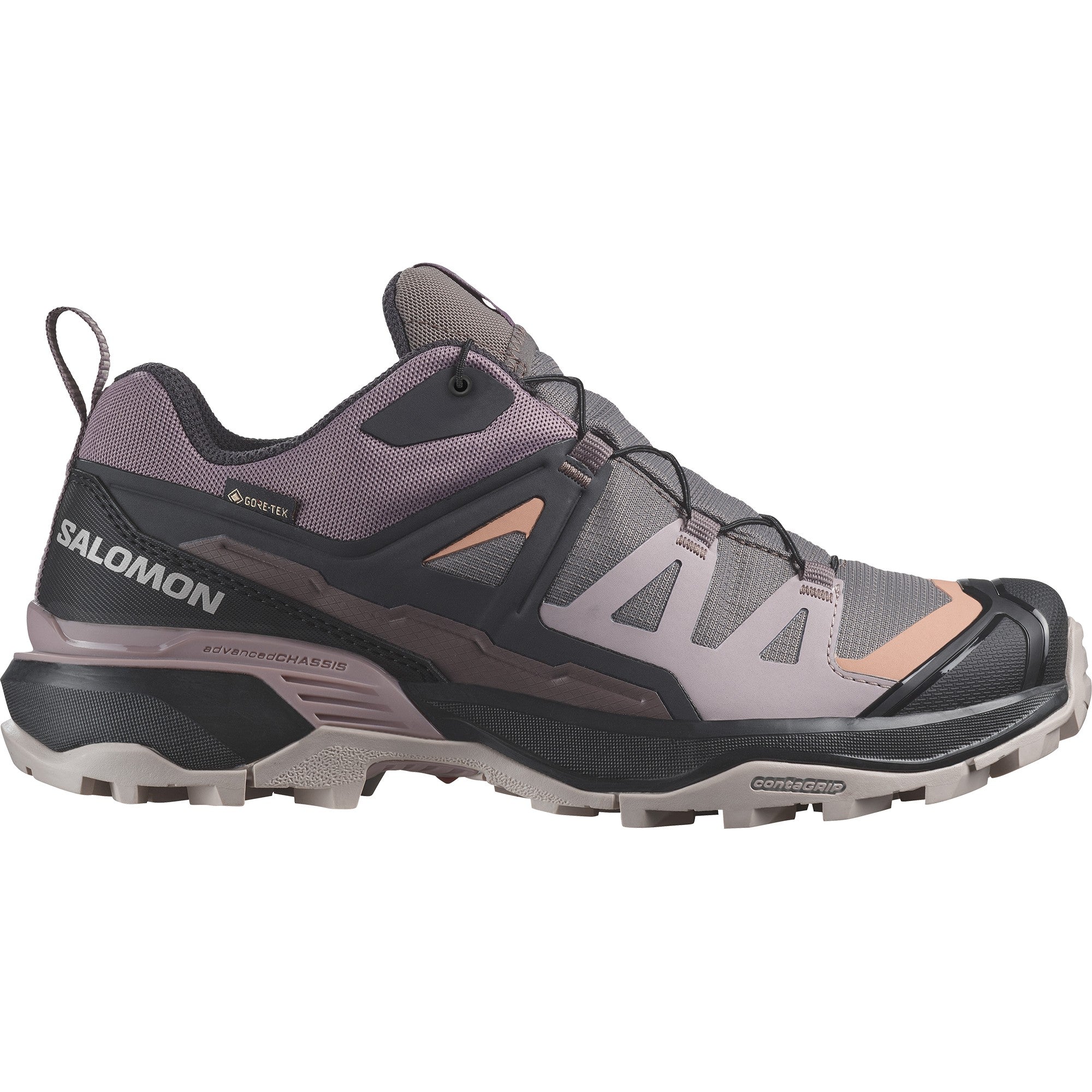  Salomon X Ultra 360 GTX Lo Wandelschoenen Dames Plum Kitten Phantom Cork