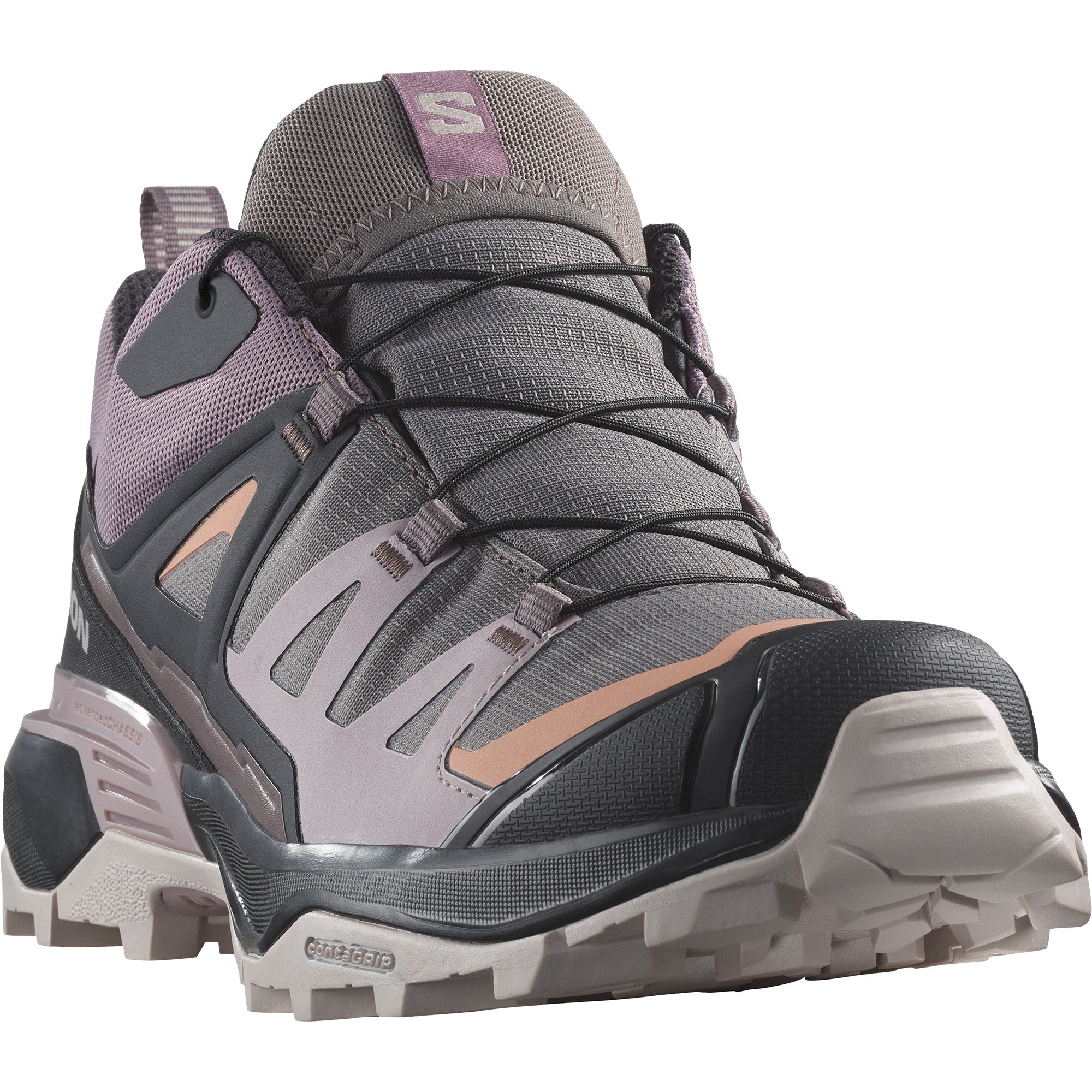  Salomon X Ultra 360 GTX Lo Wandelschoenen Dames Plum Kitten Phantom Cork