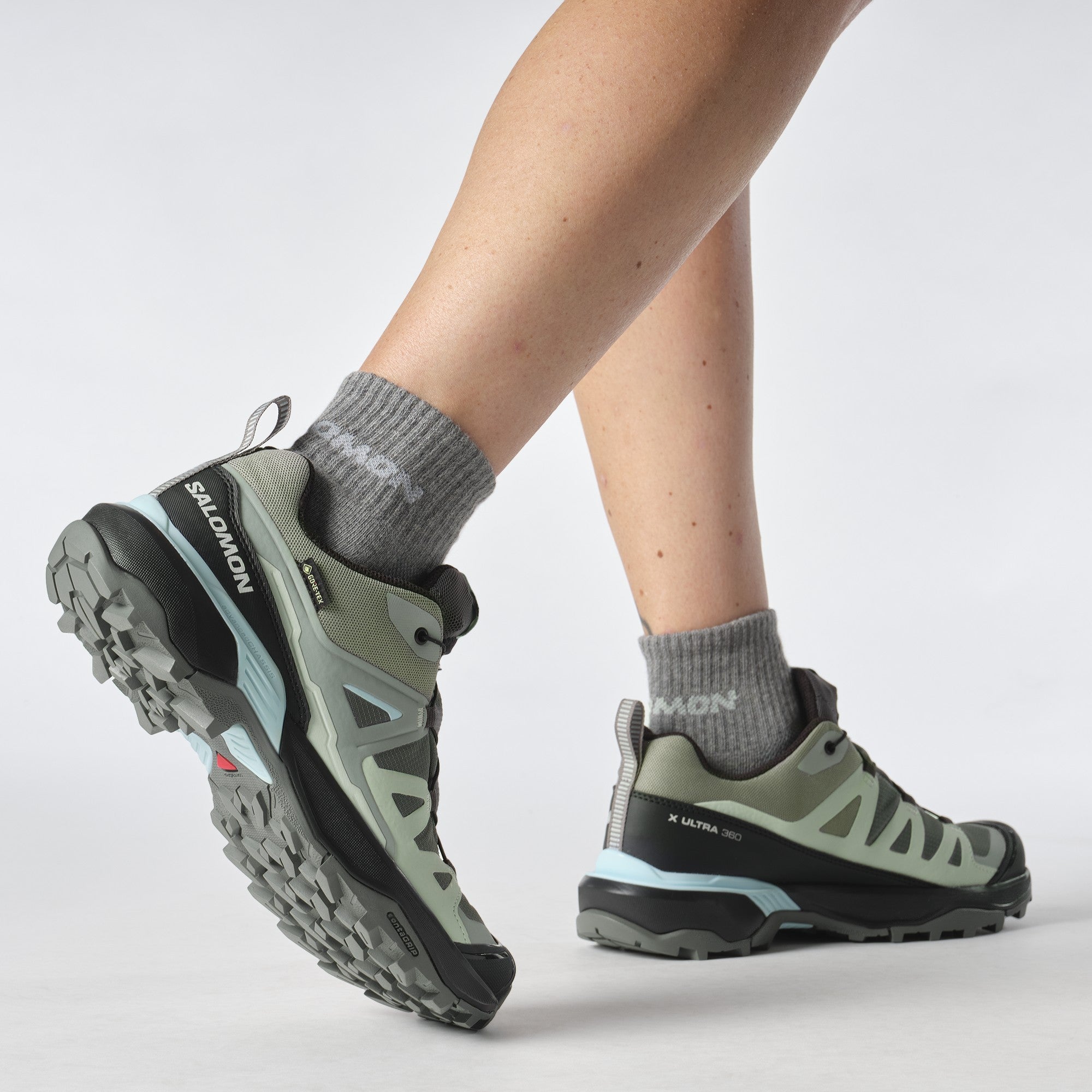  Salomon X ULTRA 360 GORE-TEX Wandelschoenen Dames Sedona Sage Black Sea Foam