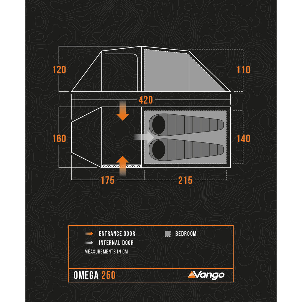  Vango Omega 250 Lichtgewicht Tunneltent Green