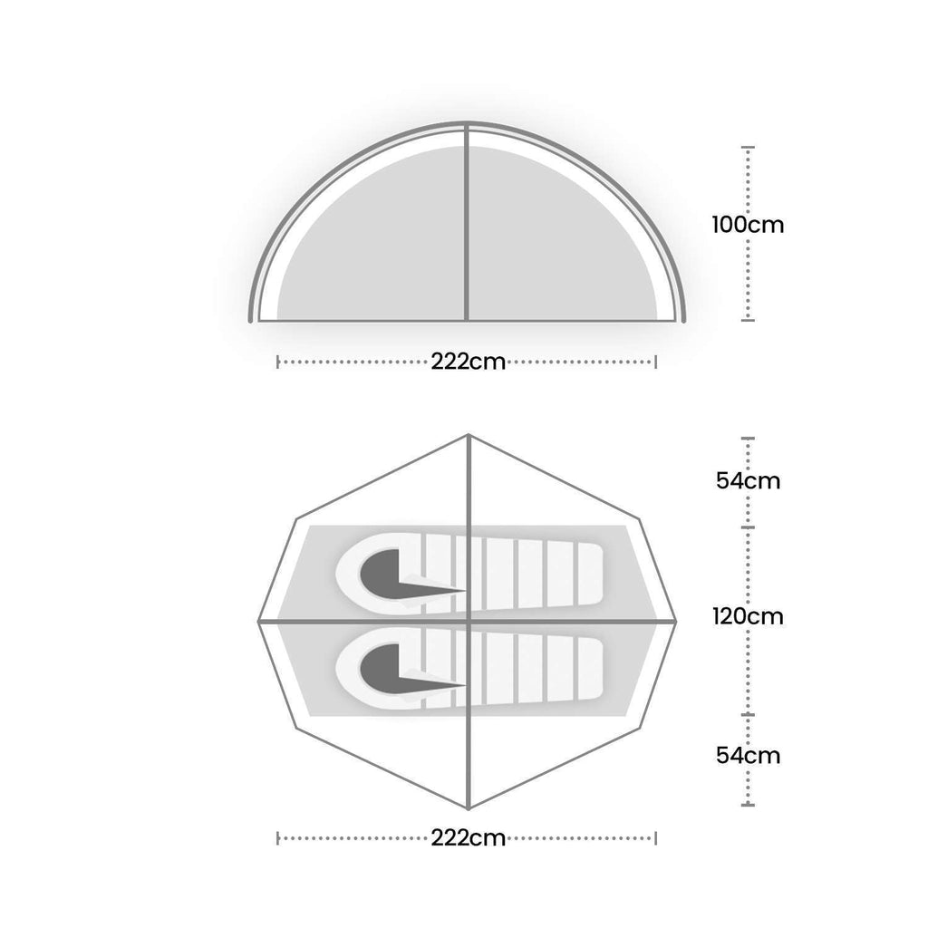  Wild Country Helm Compact 2 Lichtgewicht Koepeltent Green