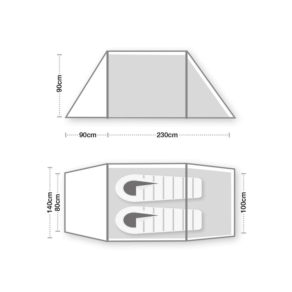  Wild Country Hoolie Compact 2 Lichtgewicht Tunneltent Green