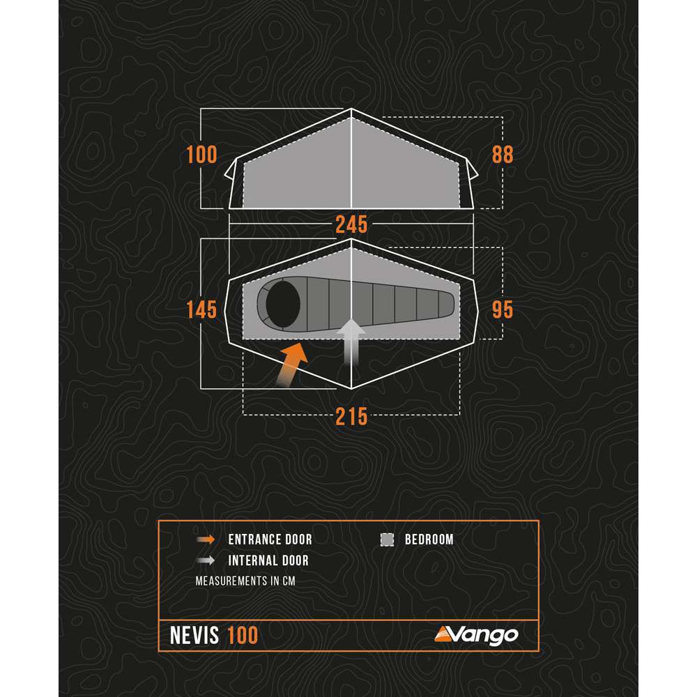  Vango Nevis 100 Lichtgewicht Tunneltent Green