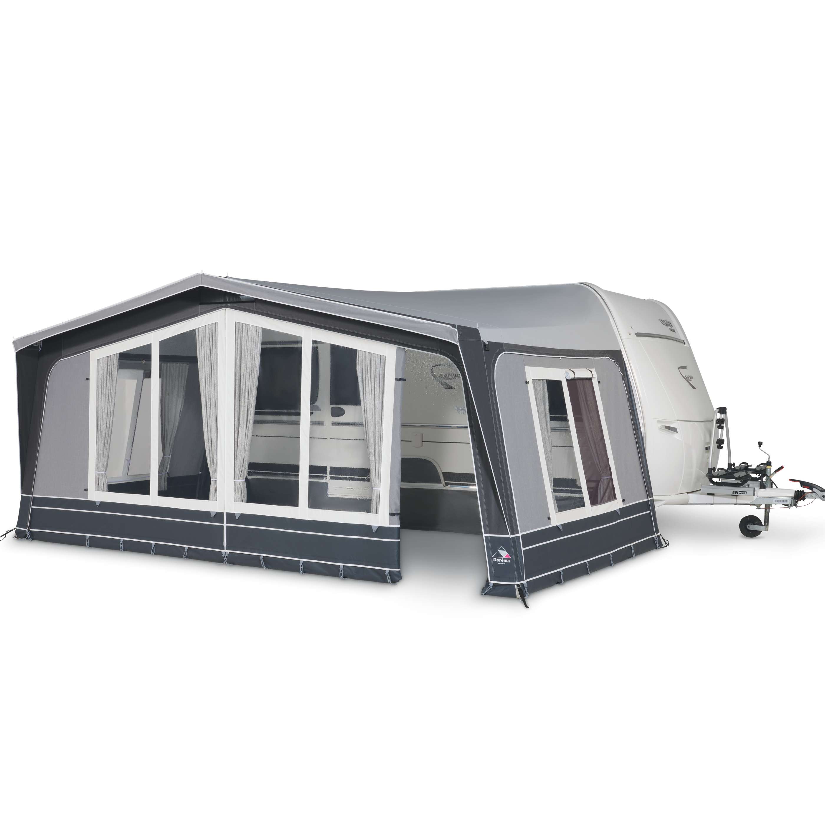  Doréma Diamond XL300 Voortent 25 Mm Stalen Frame Antraciet