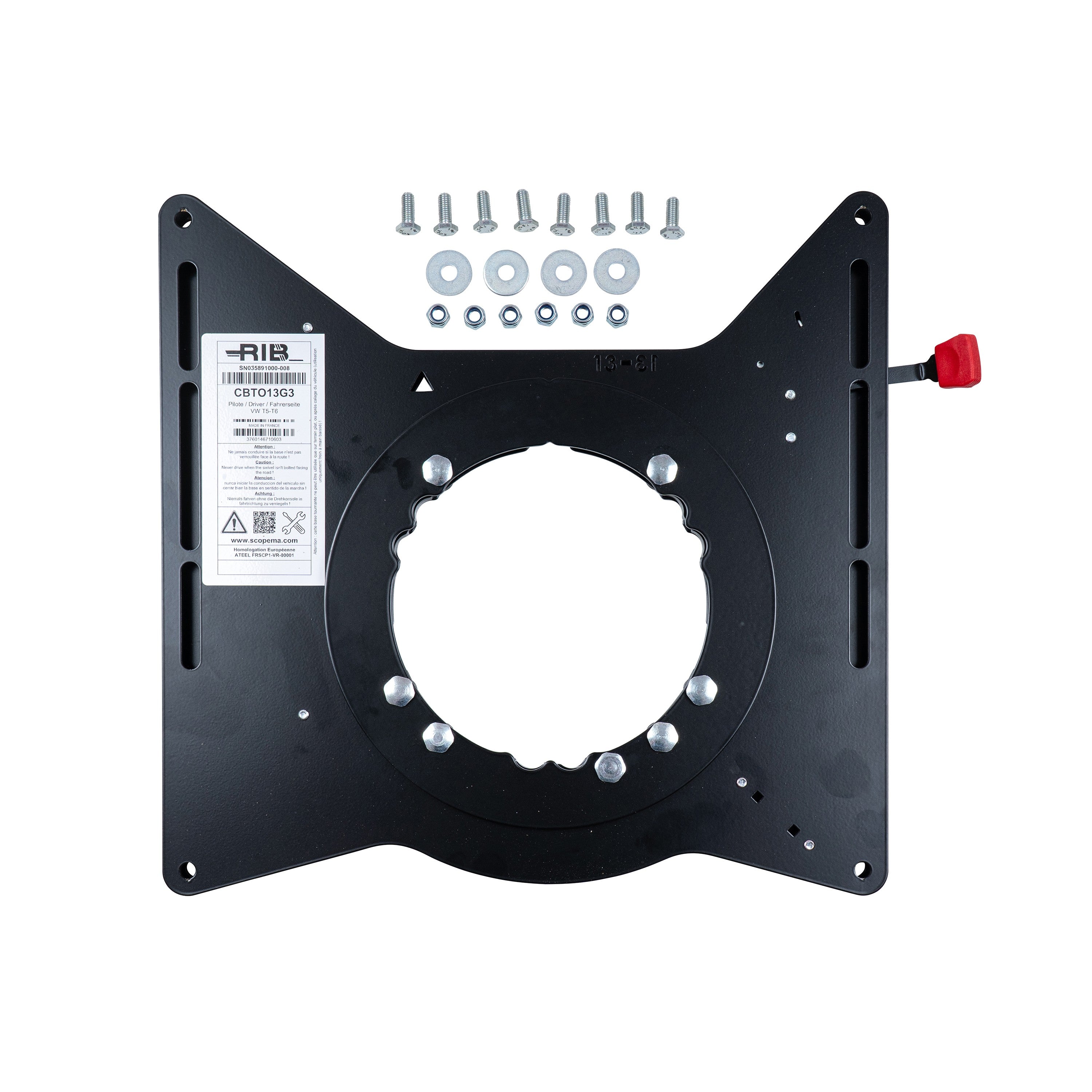  Scopema V3 Volkswagen T5 T6 T6.1 Draaiplateau Bestuurder Met Handremverlaging Black