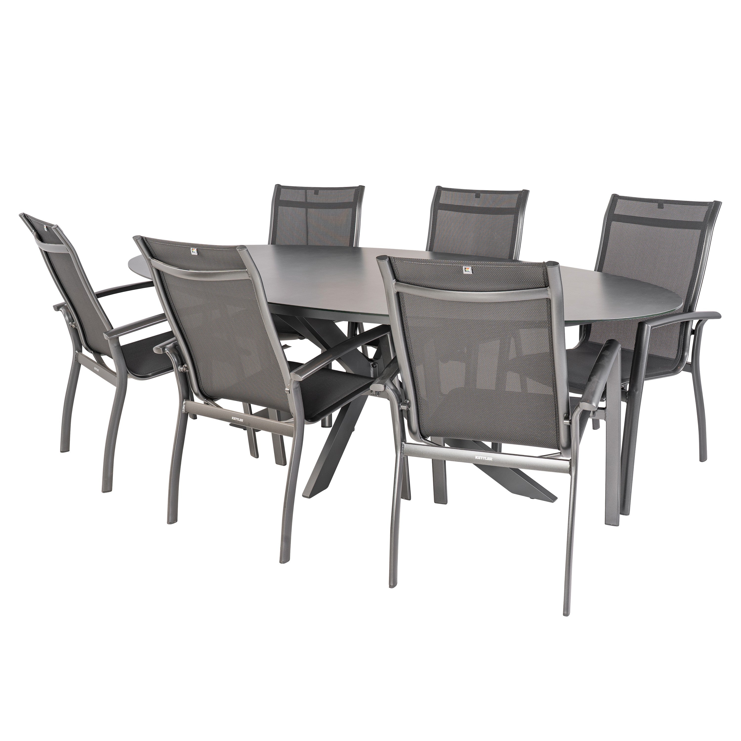  Bardani Varesse 240 X 108 Cm Legato Stapelbaar 6 Tuinset Antraciet
