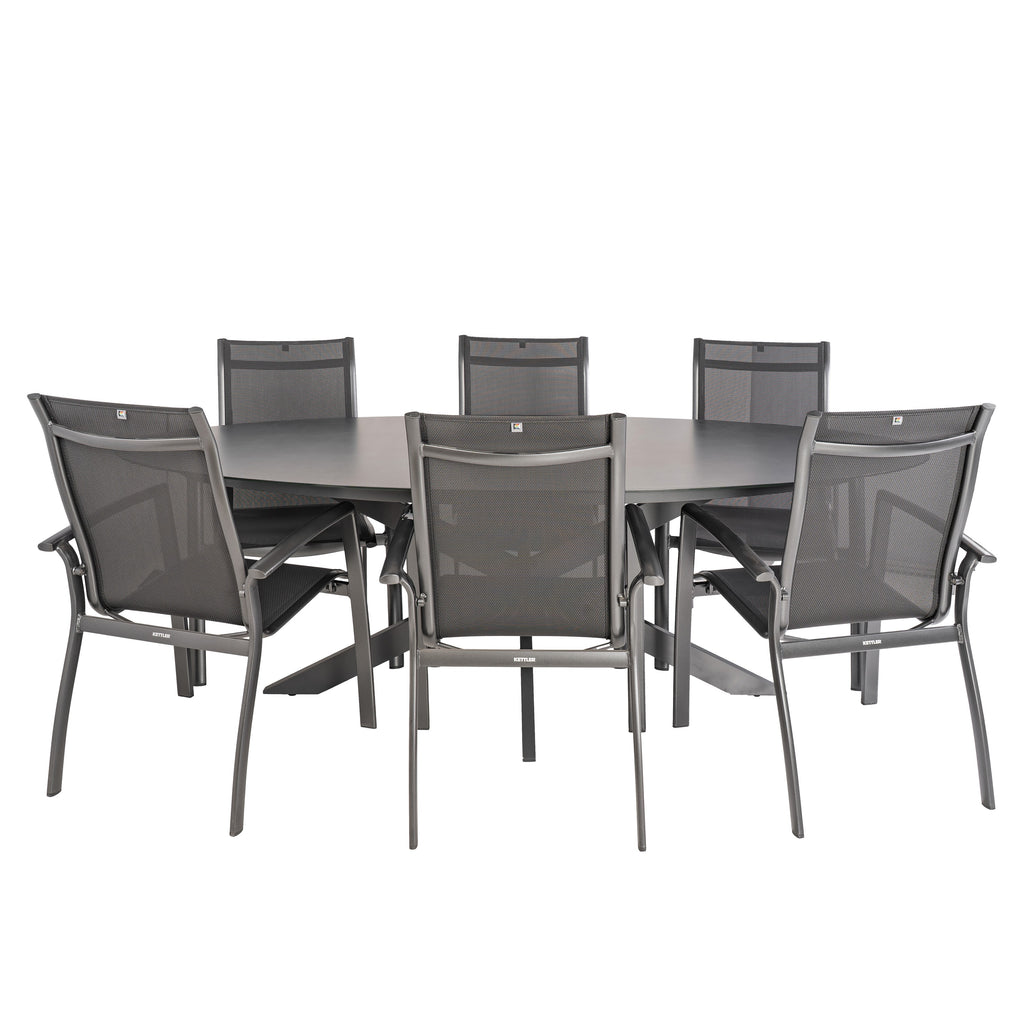 Bardani Varesse 240 X 108 Cm Legato Stapelbaar 6 Tuinset Antraciet