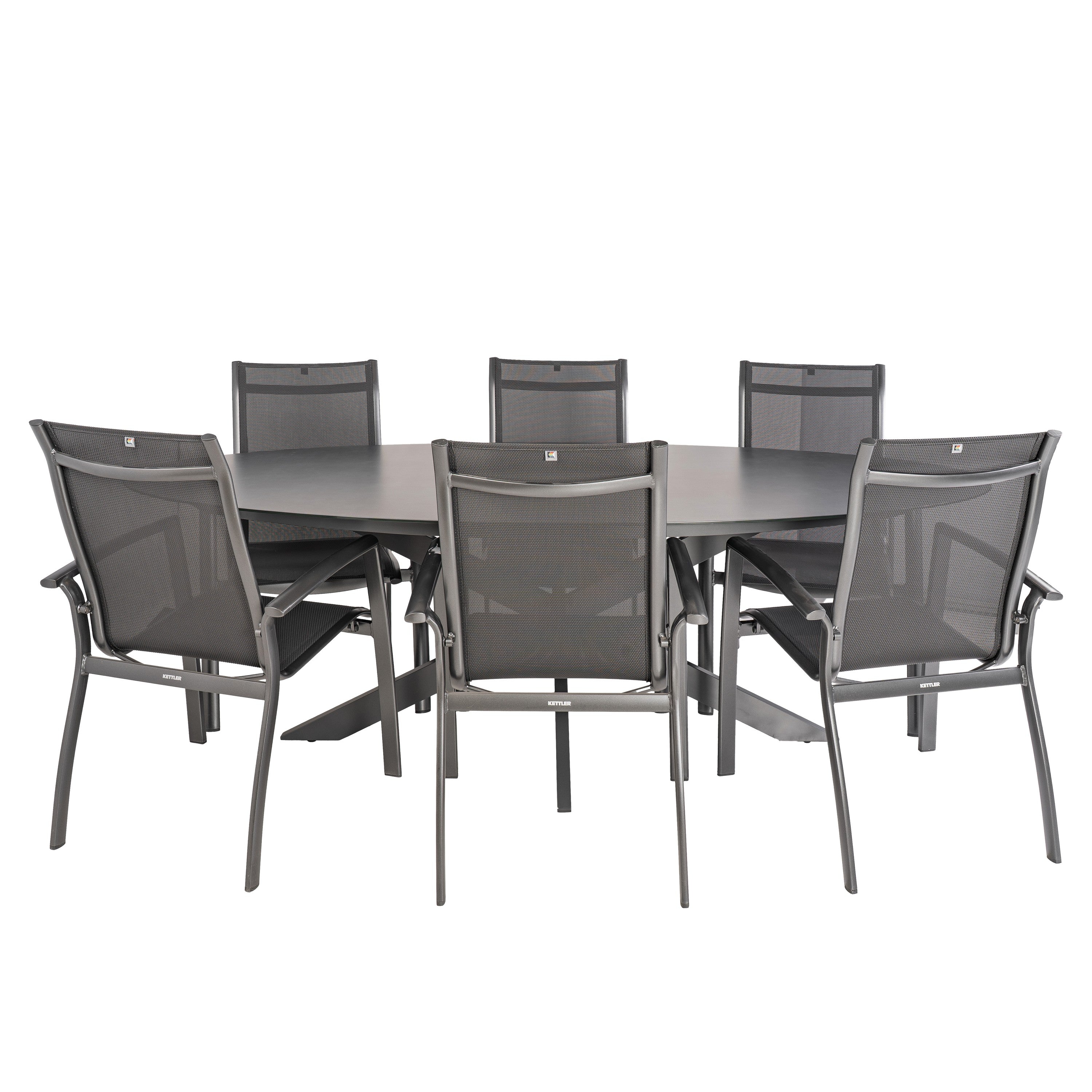  Bardani Varesse 240 X 108 Cm Legato Stapelbaar 6 Tuinset Antraciet