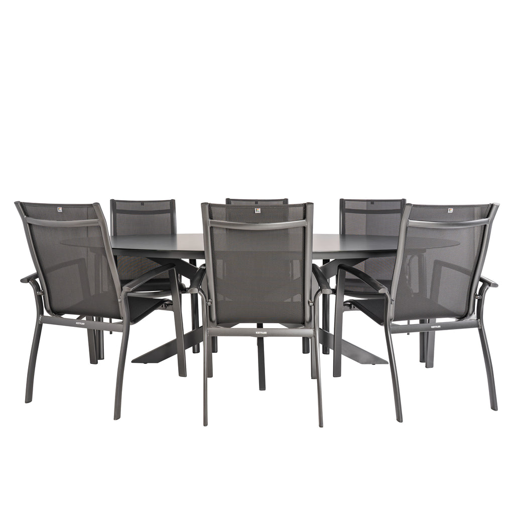  Bardani Varesse 240 X 108 Cm Legato Stapelbaar 6 Tuinset Antraciet