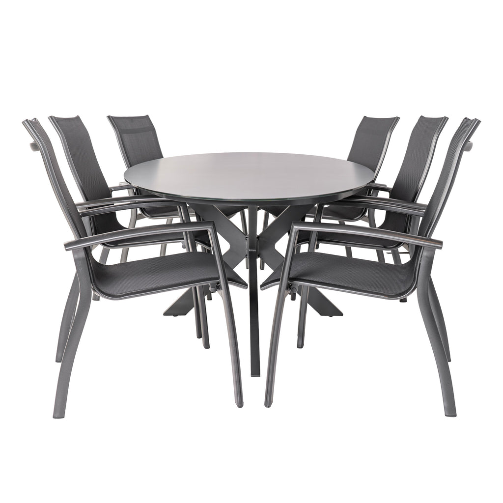  Bardani Varesse 240 X 108 Cm Legato Stapelbaar 6 Tuinset Antraciet