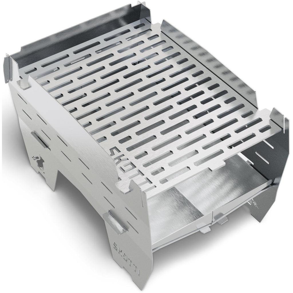  SKOTTI Mini Grill Houtskoolbarbecue Silver