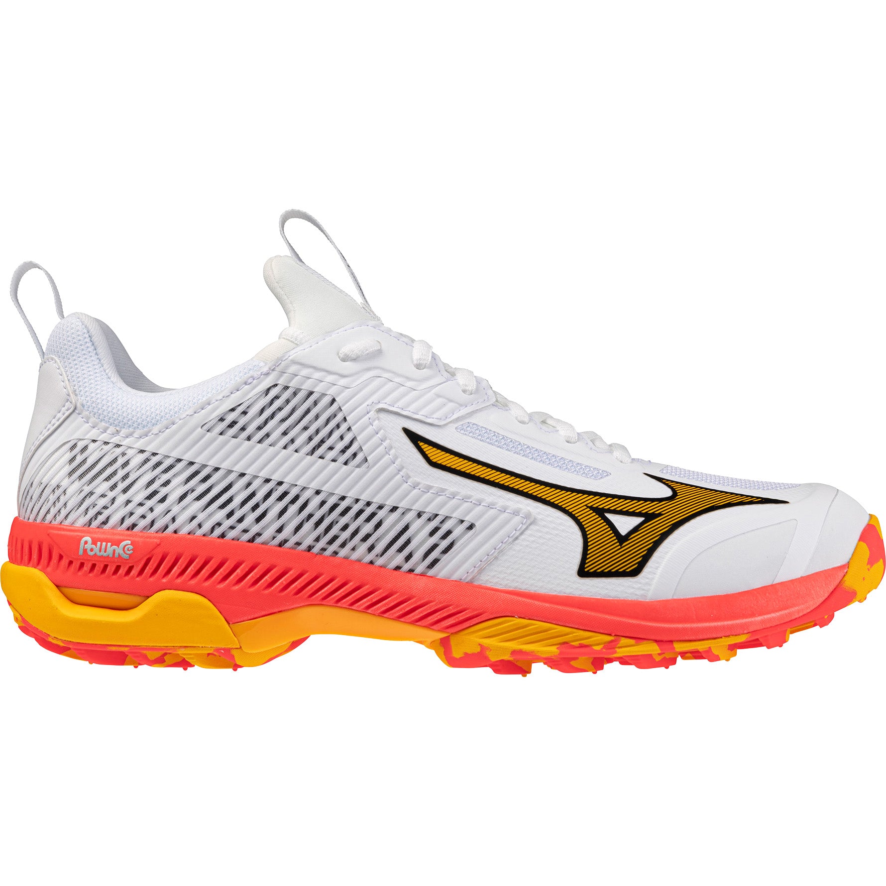  Mizuno Wave Panthera 2 Hockeyschoenen Heren White Fiery Coral 2 Citrus