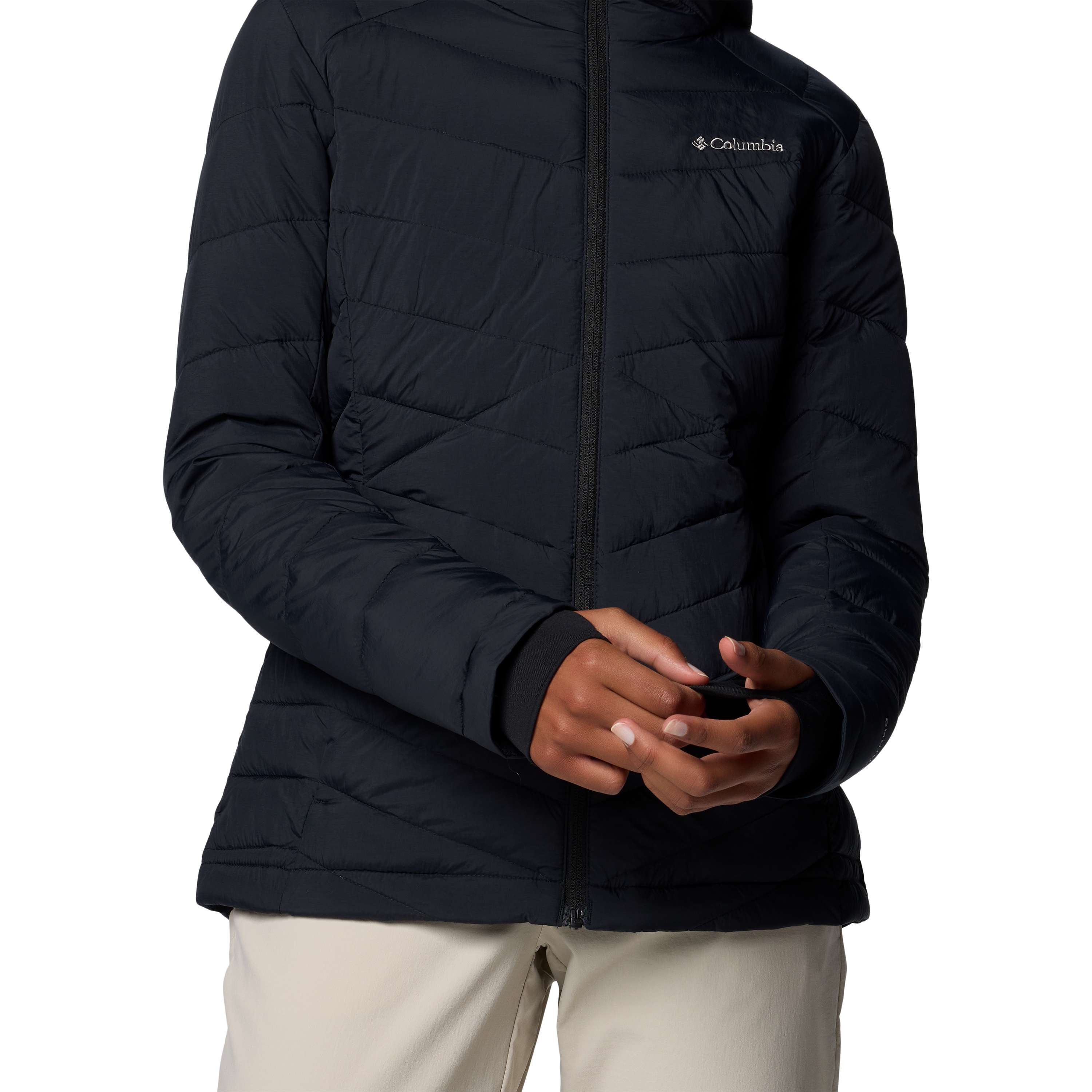  Columbia Joy Peak II Hooded Outdoor Jack Dames Black