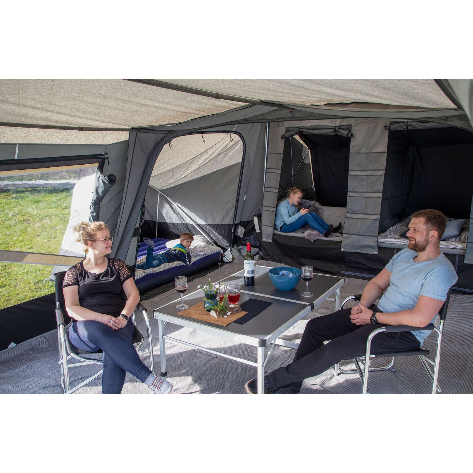  Camp-let Passion Geremd Vouwwagen 750 Kg Grey